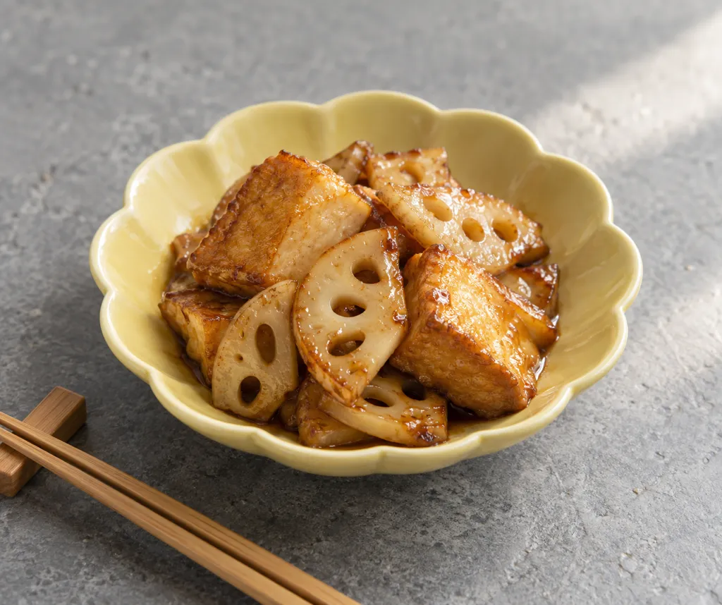 厚揚げとれんこんの中華焼きの完成イメージ