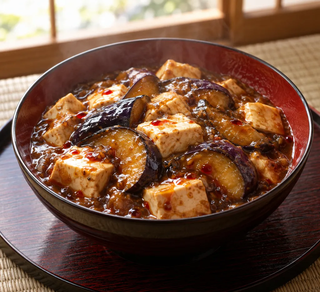豆腐入り麻婆なすの完成イメージ