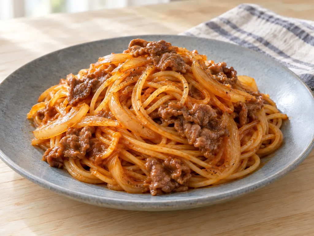 ケチャップパスタの完成イメージ