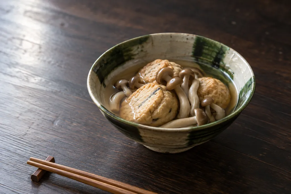 がんもどきとしめじの薄味煮の完成イメージ