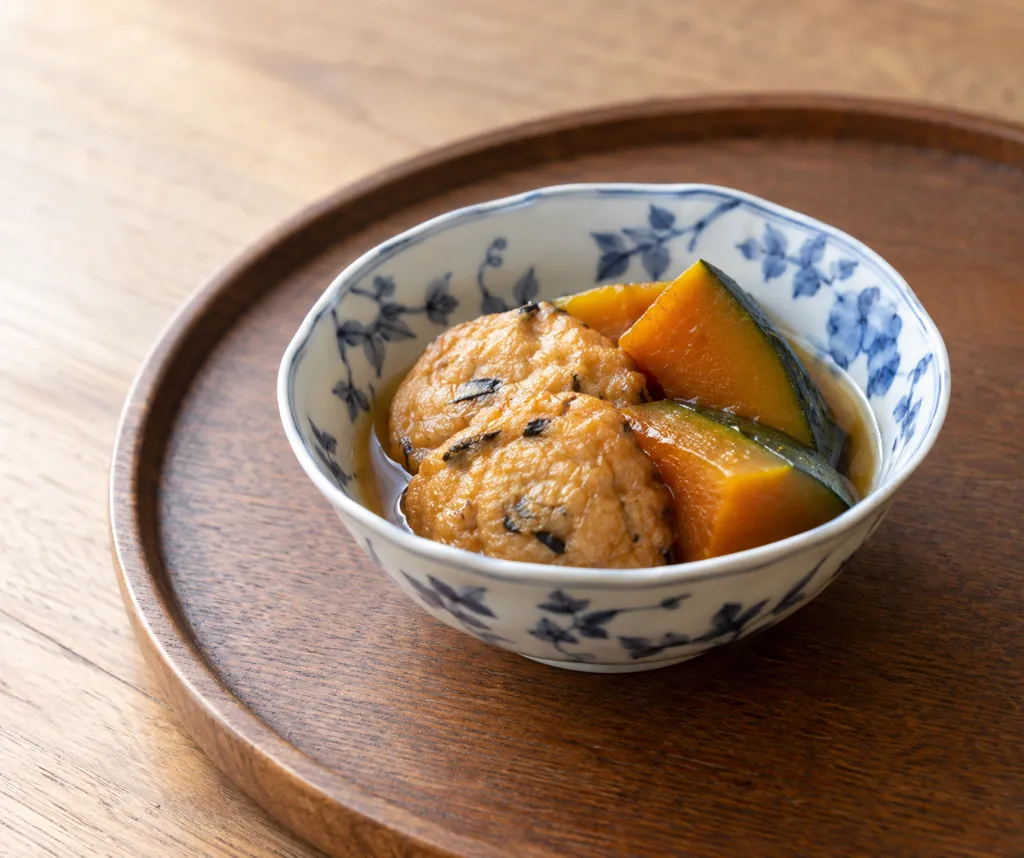 がんもどきとかぼちゃの含め煮の完成イメージ