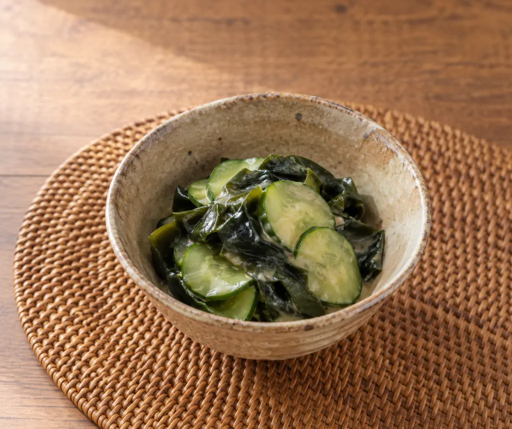 乾燥わかめときゅうりの酢味噌和えの完成イメージ