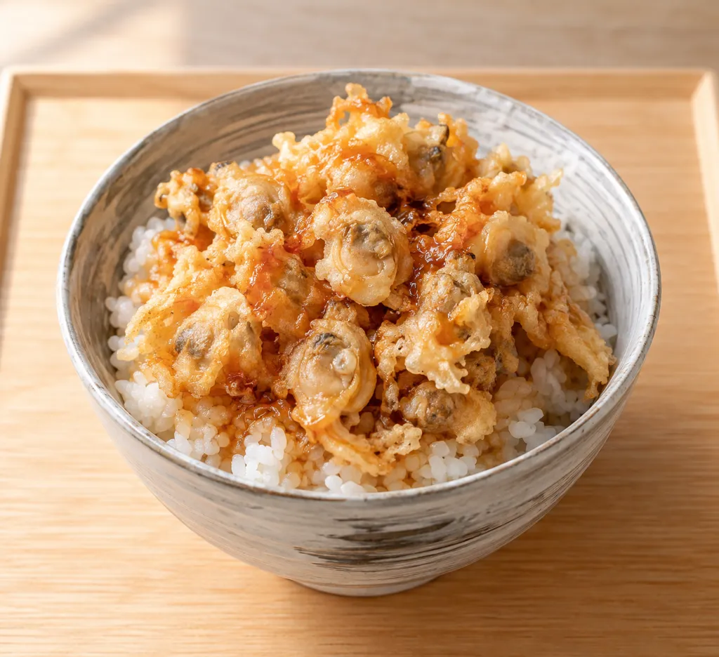 あさりのかき揚げ丼の完成イメージ