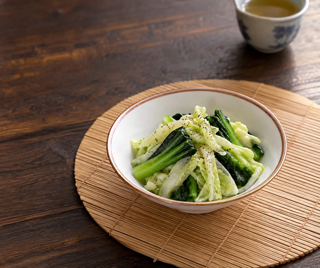 キャベツと小松菜の中華サラダの完成イメージ