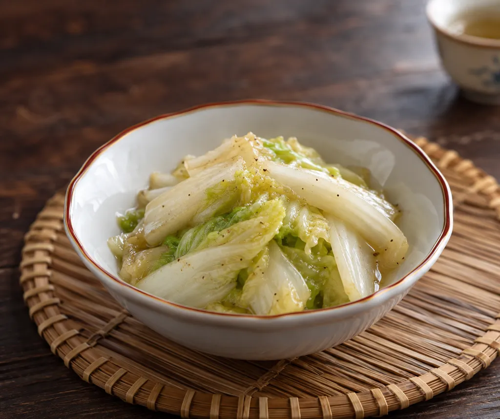 白菜のにんにく炒めの完成イメージ