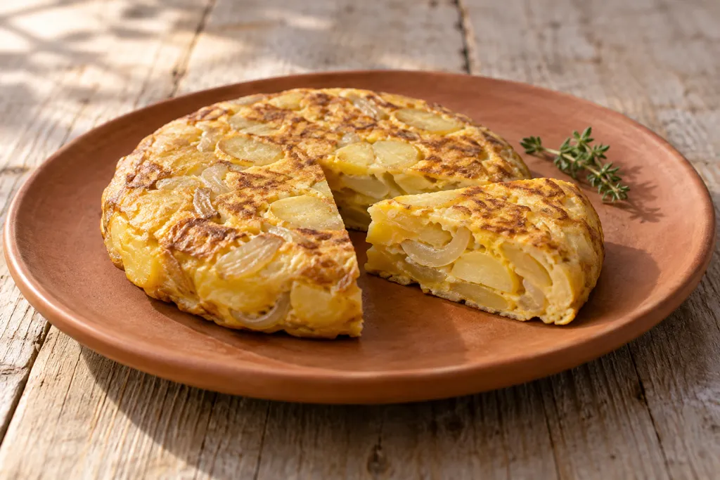 じゃがいもと玉ねぎのスペイン風卵焼きの完成イメージ