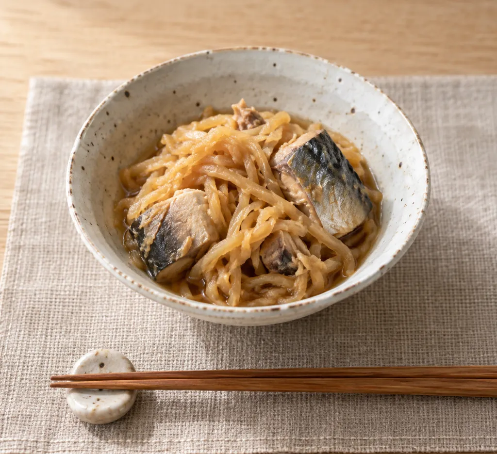 切り干し大根とさばの煮物の完成イメージ