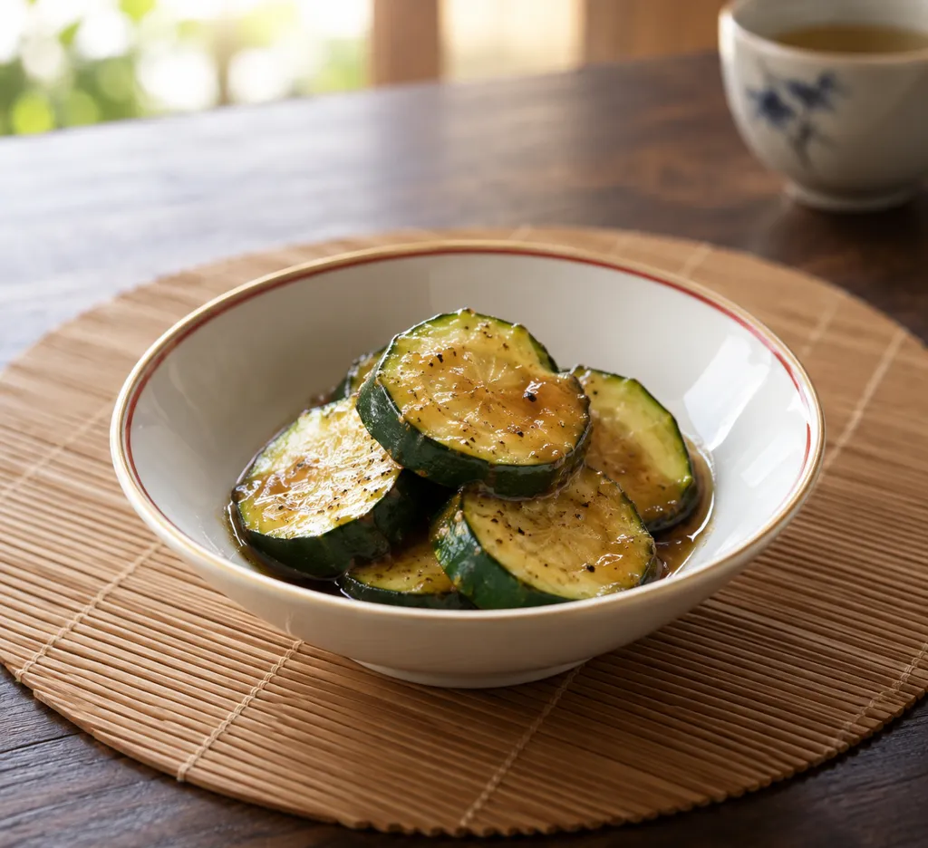 ズッキーニの中華だれがけの完成イメージ