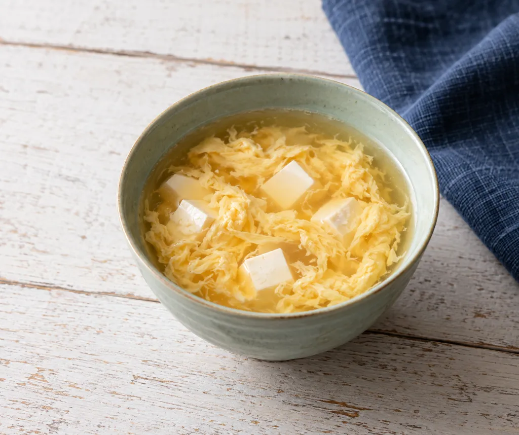 豆腐のかきたま汁の完成イメージ