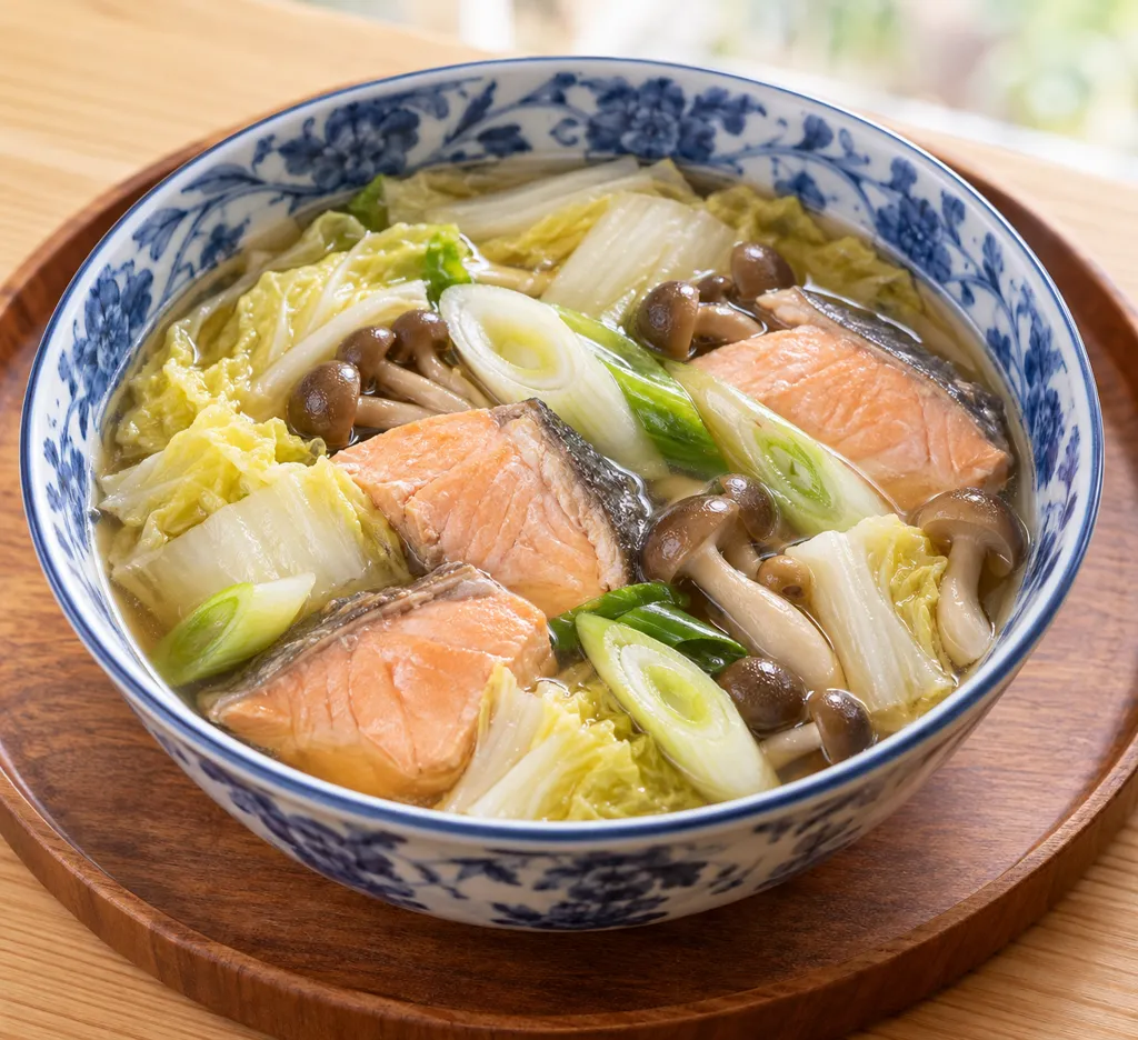 時短鮭と白菜の寄せ鍋の完成イメージ