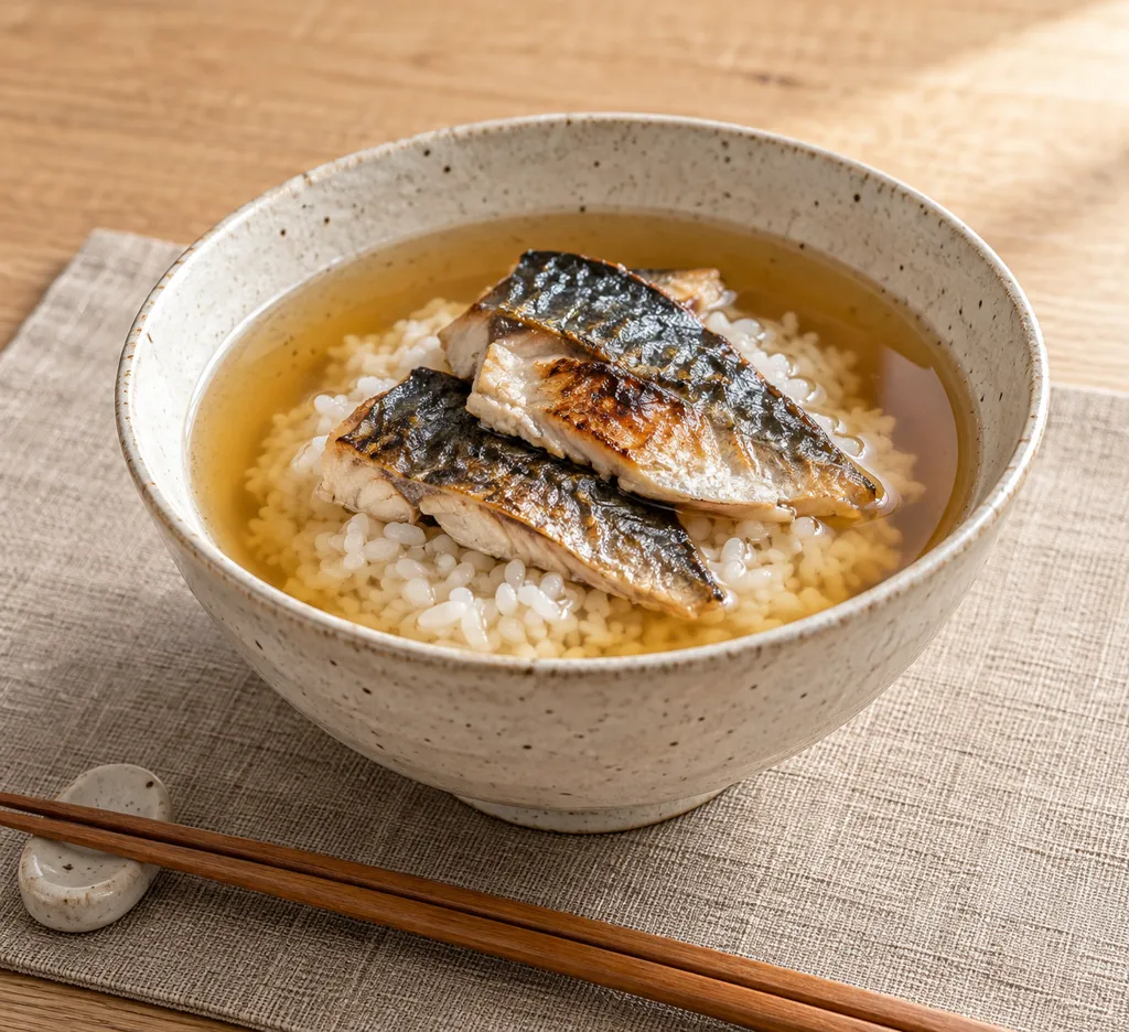 あじの香ばしだし茶漬けの完成イメージ