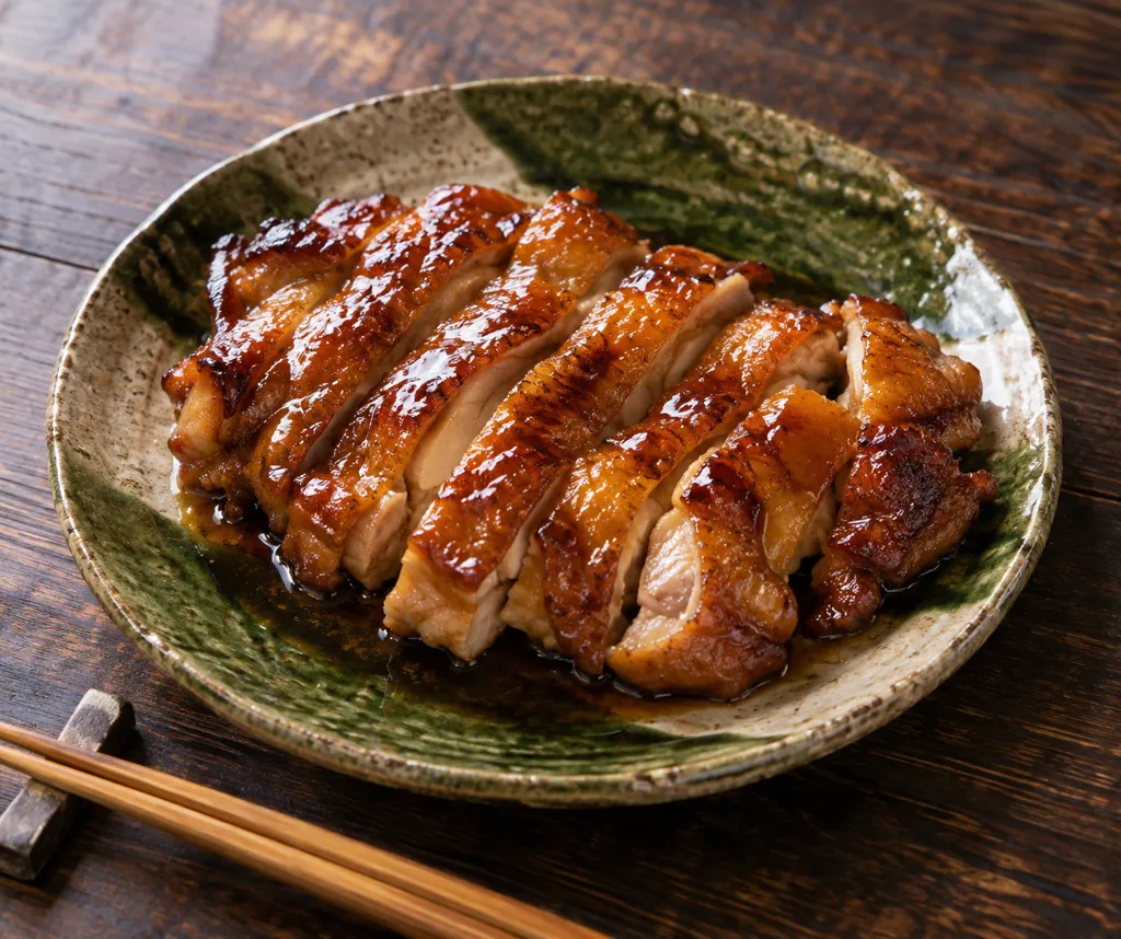 鶏もも肉のみりん照り焼きの完成イメージ