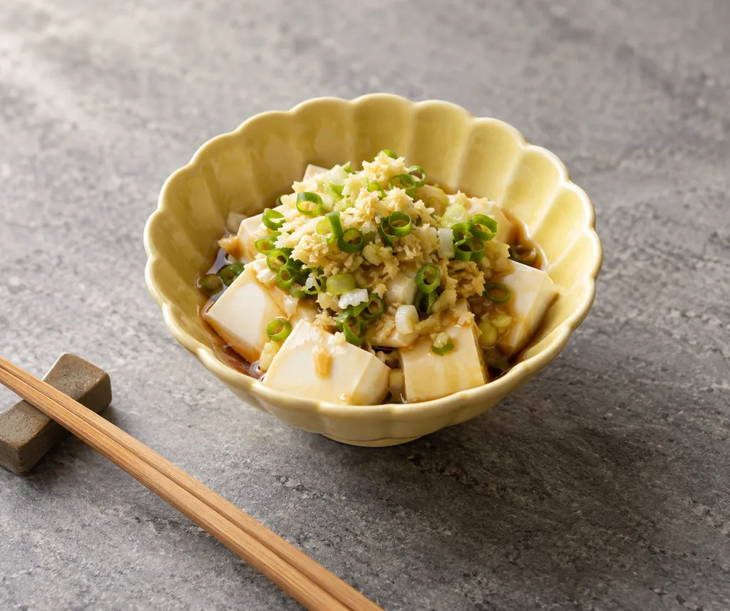 豆腐とねぎの中華だれがけの完成イメージ