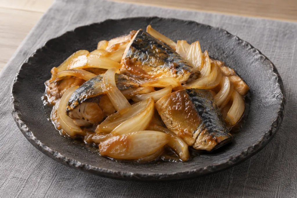あじと玉ねぎのさっぱり味噌炒めの完成イメージ