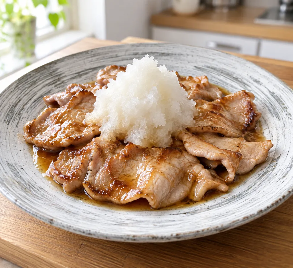 時短豚ロースと大根のおろし焼きの完成イメージ