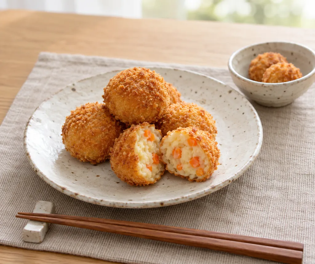 じゃがいもとにんじんの焼きコロッケの完成イメージ