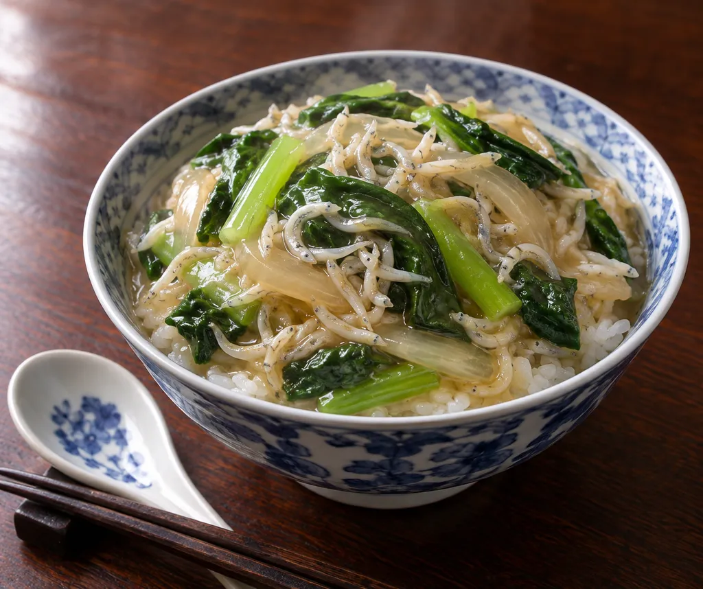 しらすと小松菜のあんかけ丼の完成イメージ