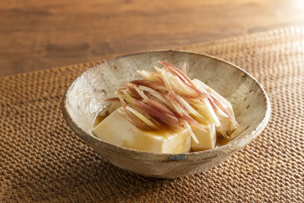 豆腐とみょうがのサラダの完成イメージ