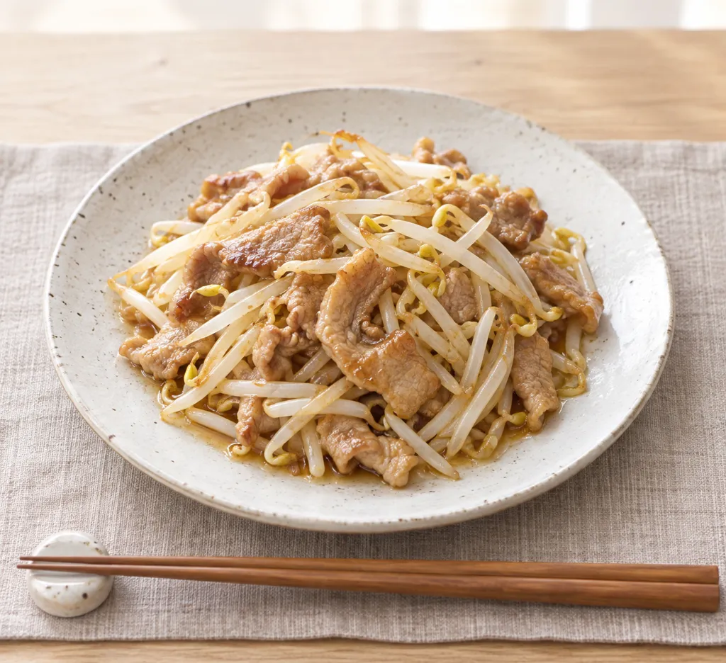 豚ロースともやしのさっぱり焼きの完成イメージ