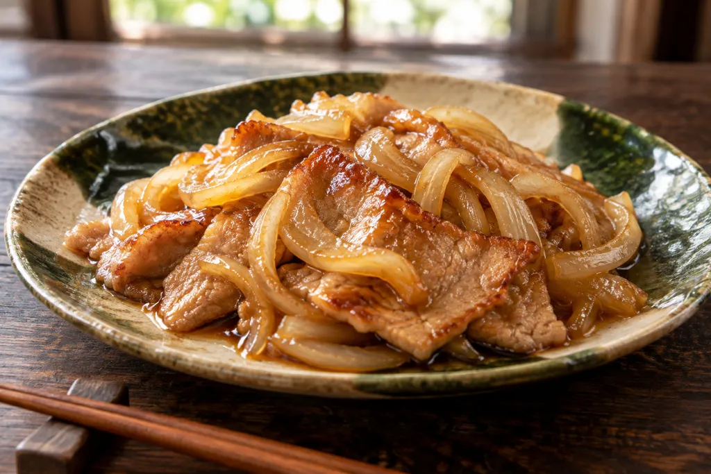 時短豚ロースと玉ねぎの焼き南蛮の完成イメージ