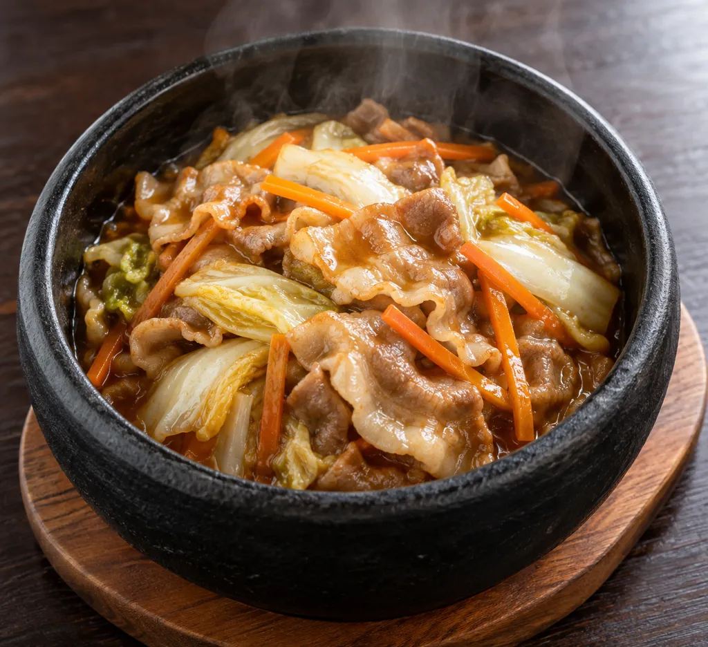 豚バラ肉と白菜のプルコギの完成イメージ