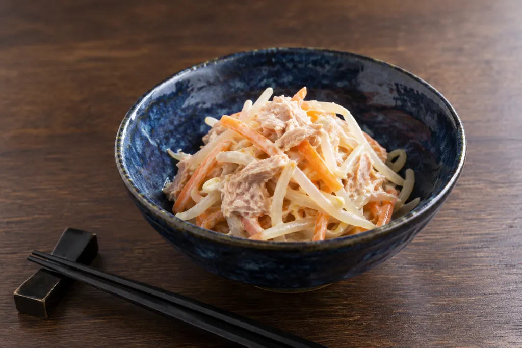 もやしとにんじんのツナマヨ和えの完成イメージ