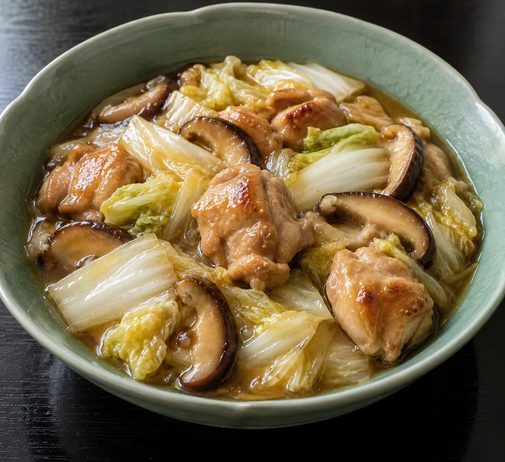 鶏もも肉と白菜のあんかけ炒めの完成イメージ