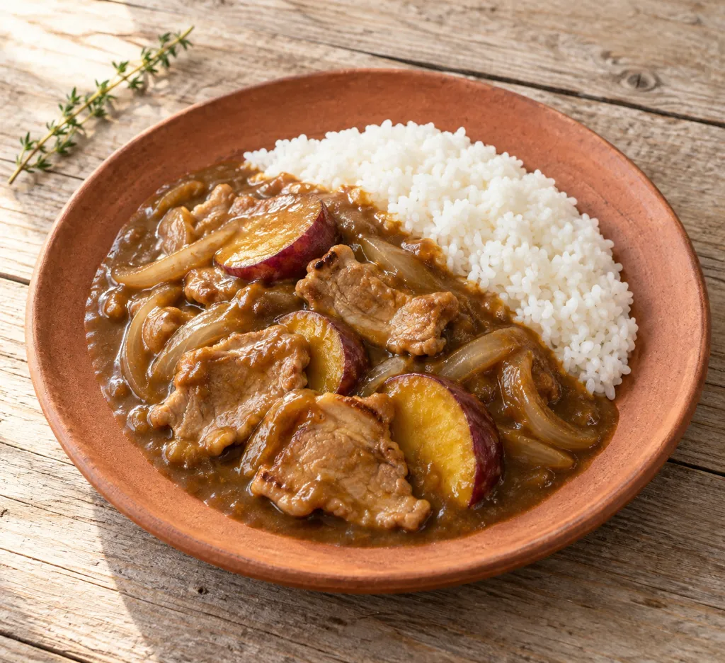 豚ロースとさつまいもの洋風カレーの完成イメージ