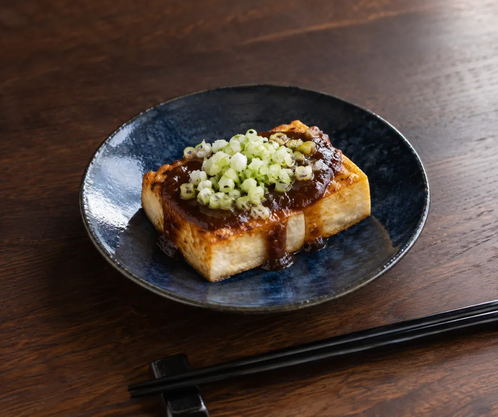 木綿豆腐とねぎの田楽の完成イメージ