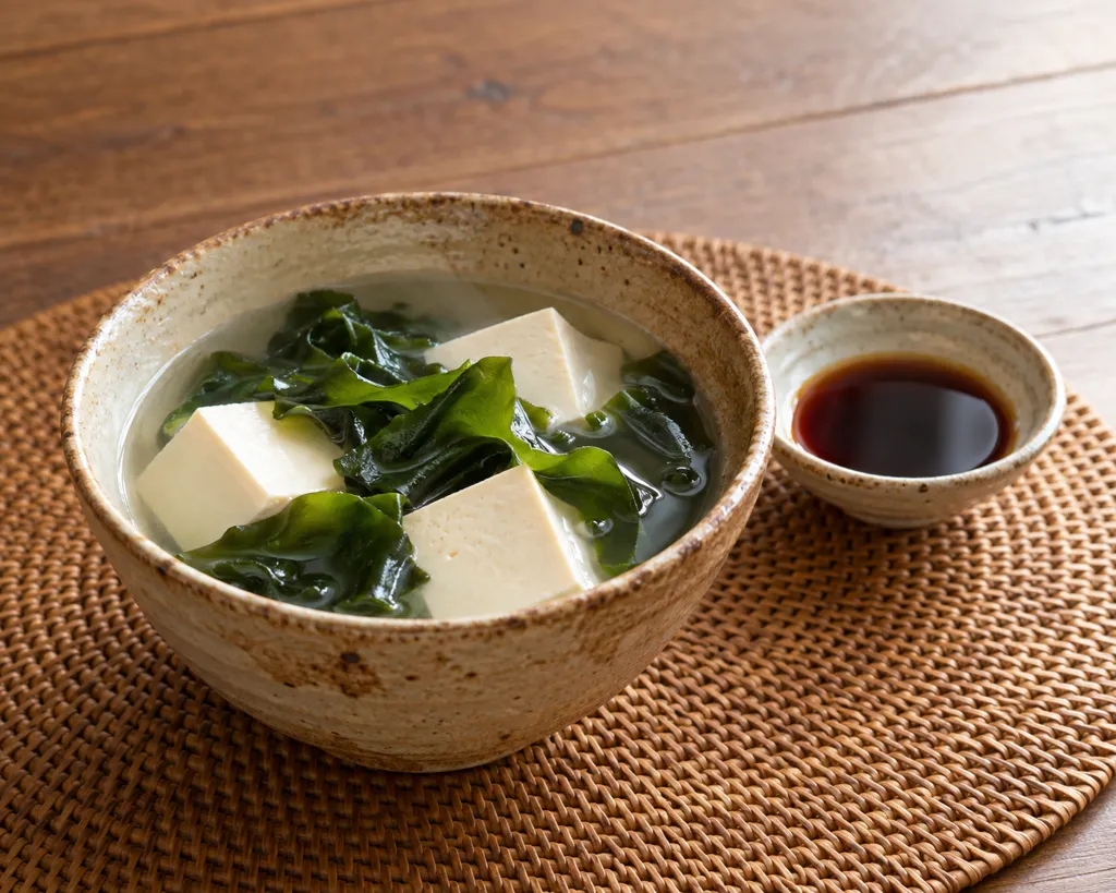 生わかめの湯豆腐の完成イメージ