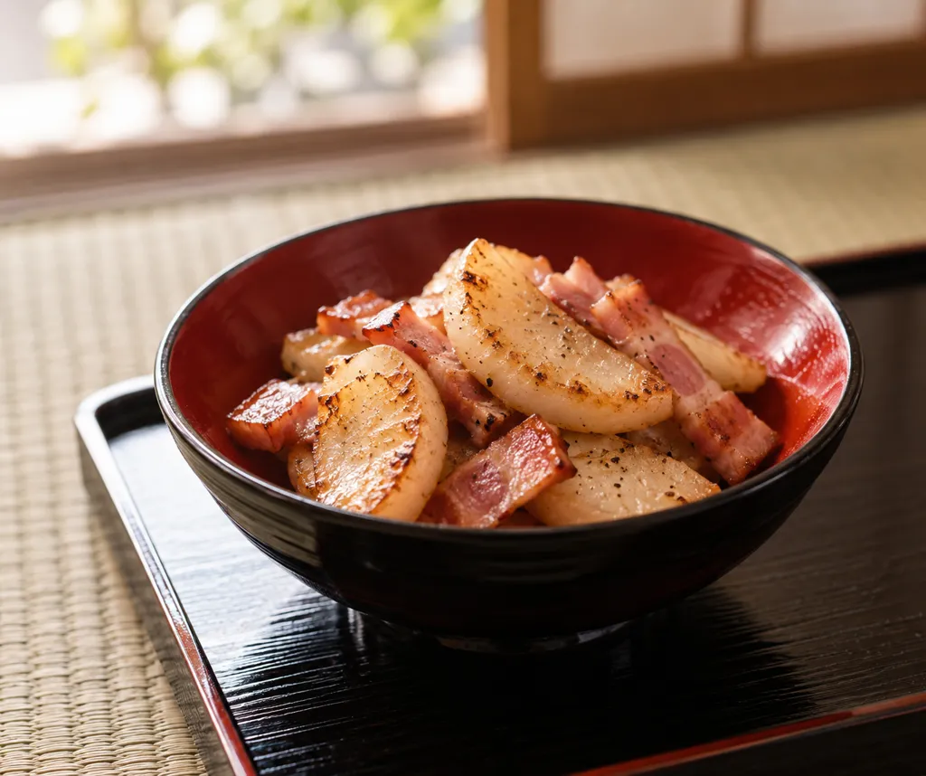 長芋とベーコンの香ばし焼きの完成イメージ