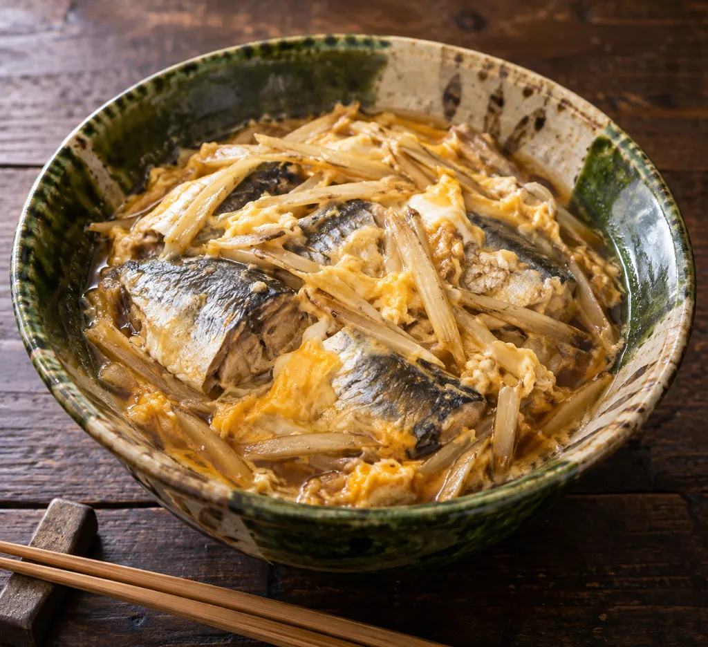 いわしとごぼうの柳川風卵とじの完成イメージ