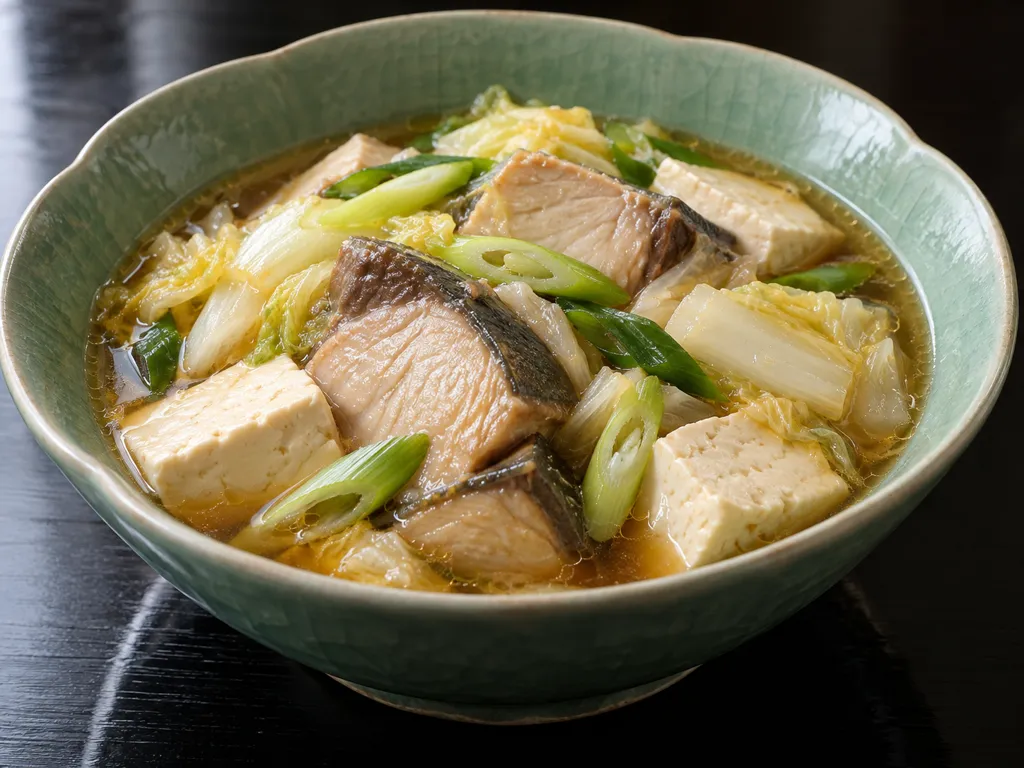 ぶりと豆腐の中華寄せ煮の完成イメージ
