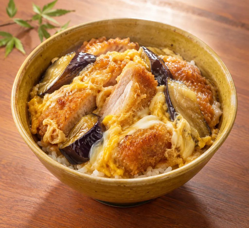 豚ロースとなすのかつ丼の完成イメージ