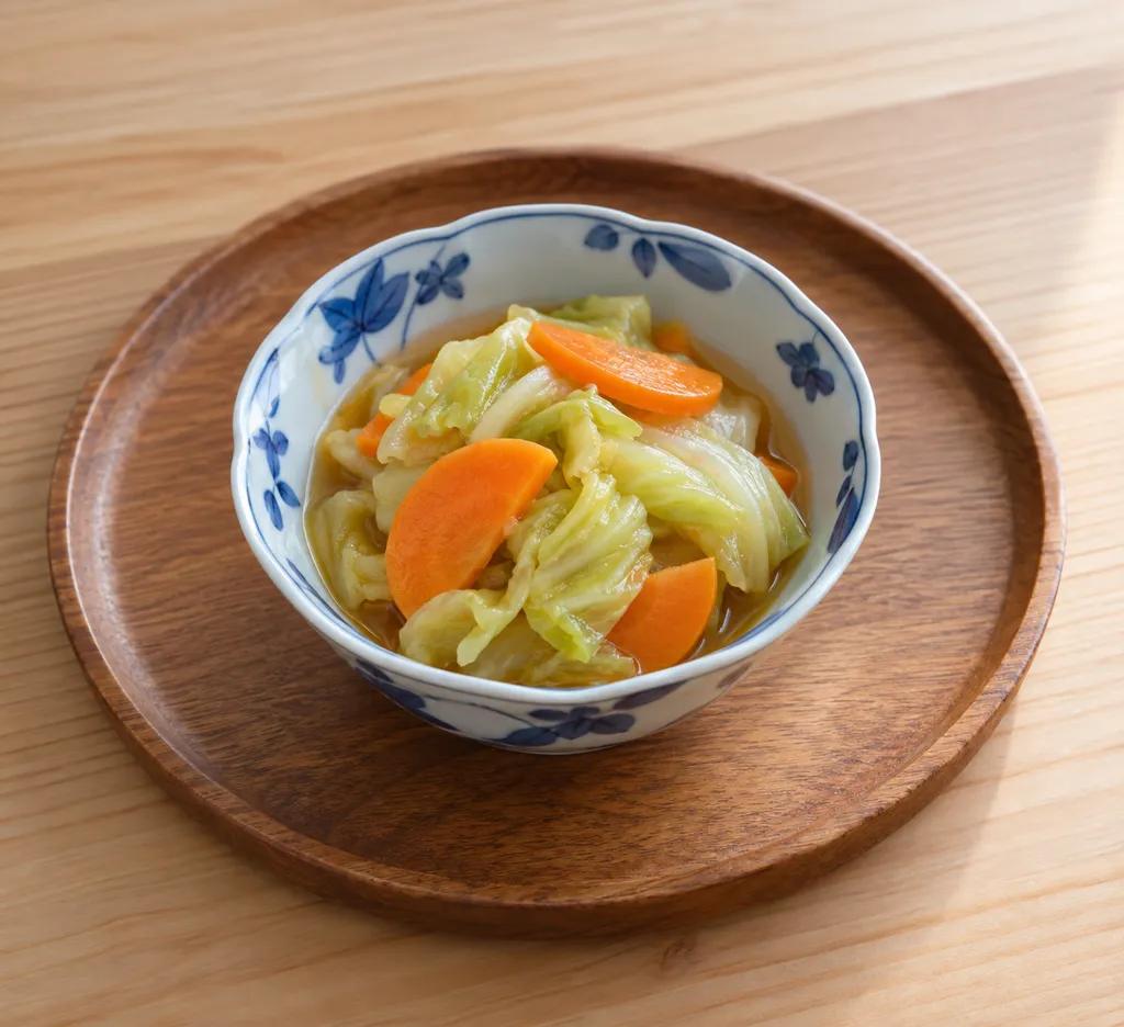 キャベツとにんじんの含め煮の完成イメージ
