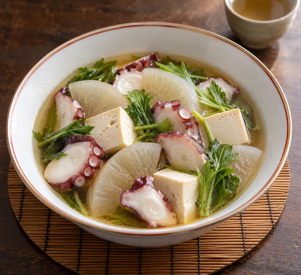 たこと豆腐の中華寄せ煮の完成イメージ