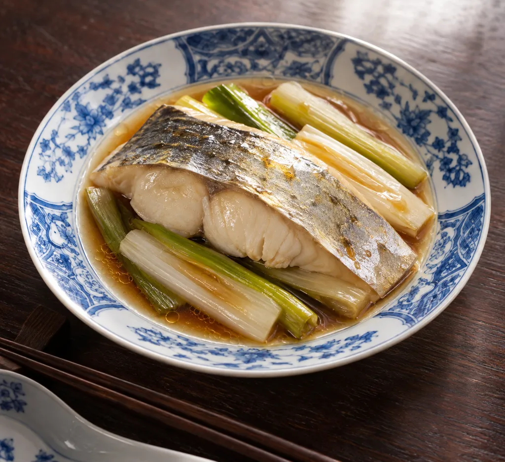さわらとねぎの中華酢醤油蒸しの完成イメージ