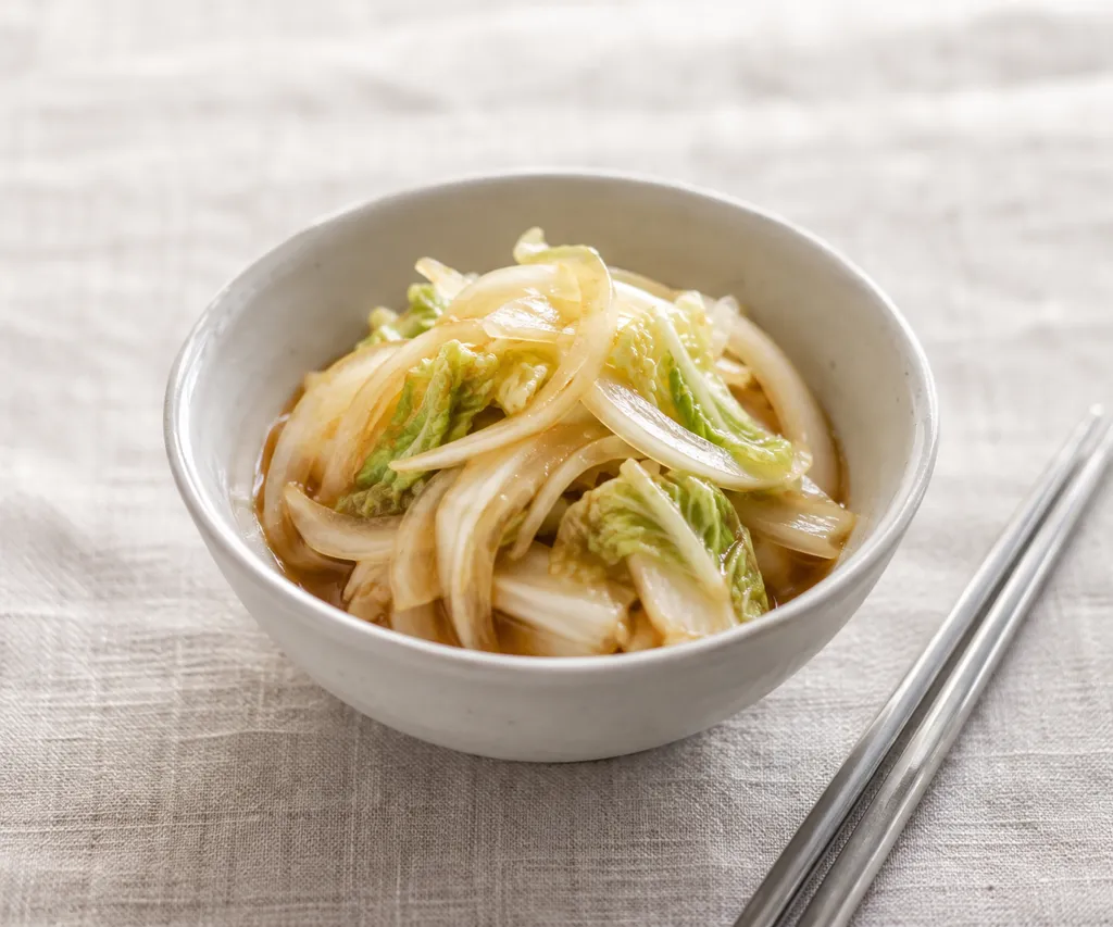 玉ねぎと白菜の韓国風漬けの完成イメージ