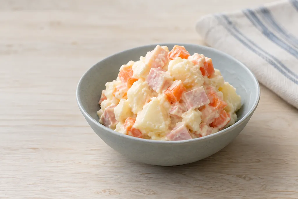 にんじんとハムのポテトサラダの完成イメージ