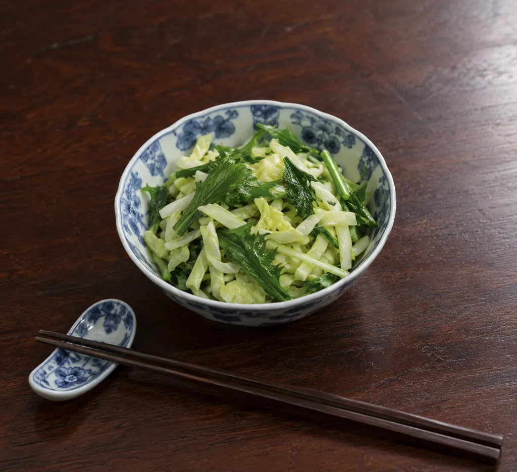 キャベツと春菊の中華サラダの完成イメージ