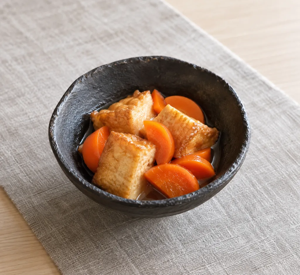 厚揚げとにんじんの甘辛煮の完成イメージ