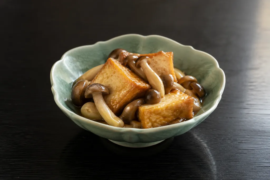 厚揚げとしめじの中華焼きの完成イメージ