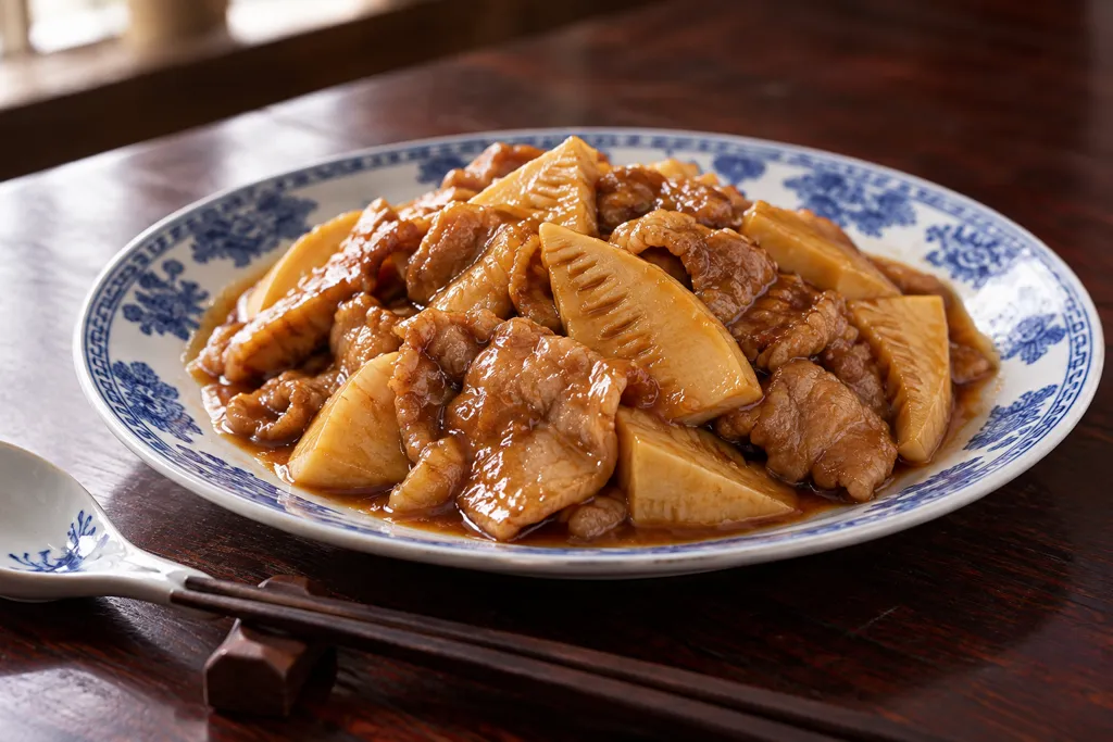 豚肉とたけのこの中華甘辛煮の完成イメージ
