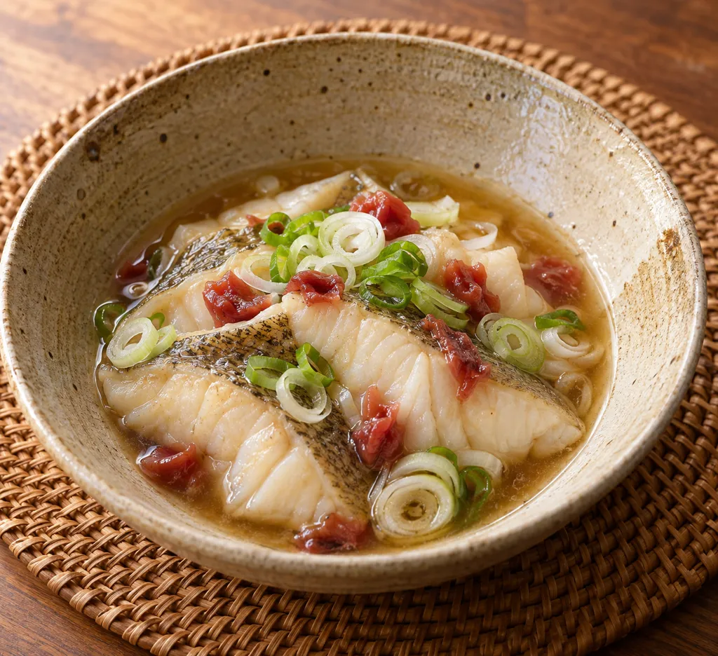 さばとねぎのレンジ梅煮の完成イメージ