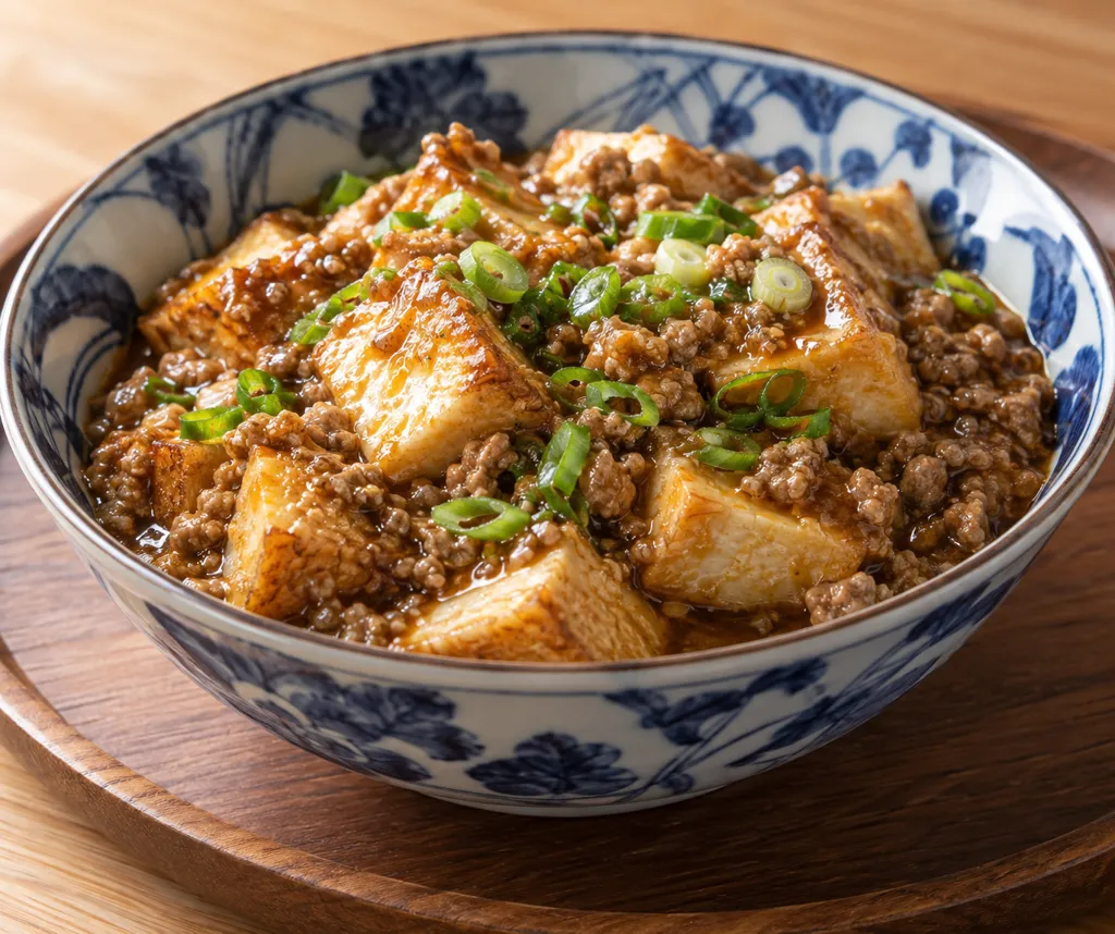 厚揚げと豚ひき肉の麻婆豆腐風の完成イメージ