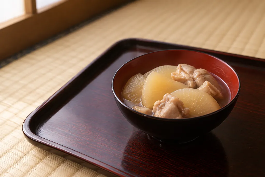 大根と鶏もも肉の含め煮の完成イメージ