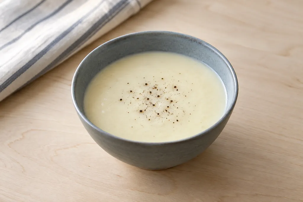 じゃがいもと牛乳のポタージュの完成イメージ