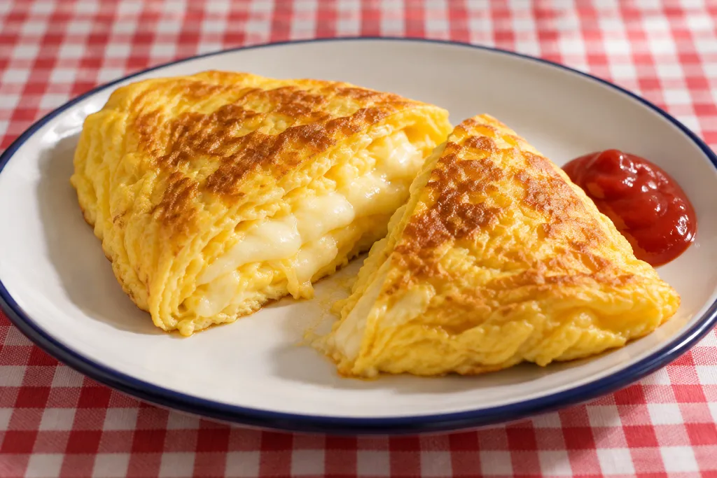 チーズオムレツの完成イメージ