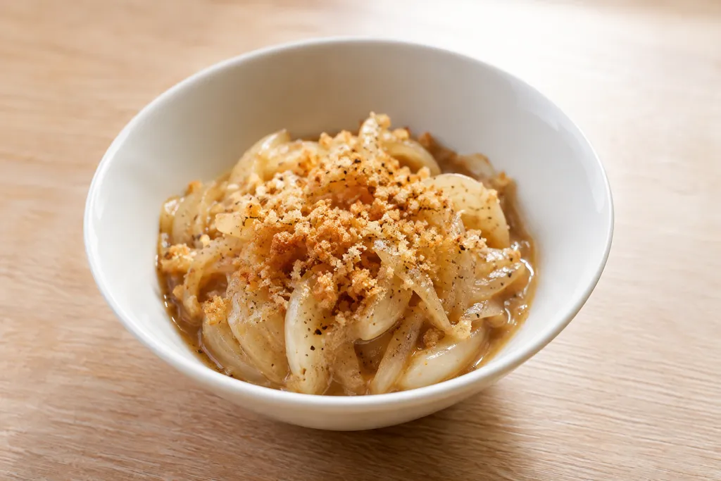 玉ねぎの中華パン粉焼きの完成イメージ