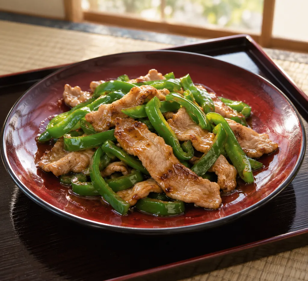 豚ロースとピーマンのさっぱり焼きの完成イメージ